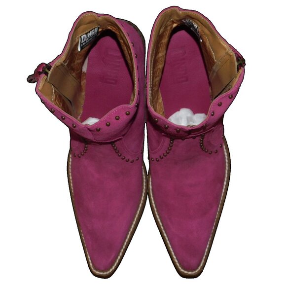 Dingo Classy N Sassy Suede Leather Heeled Western Boots Booties - Picture 2 of 8